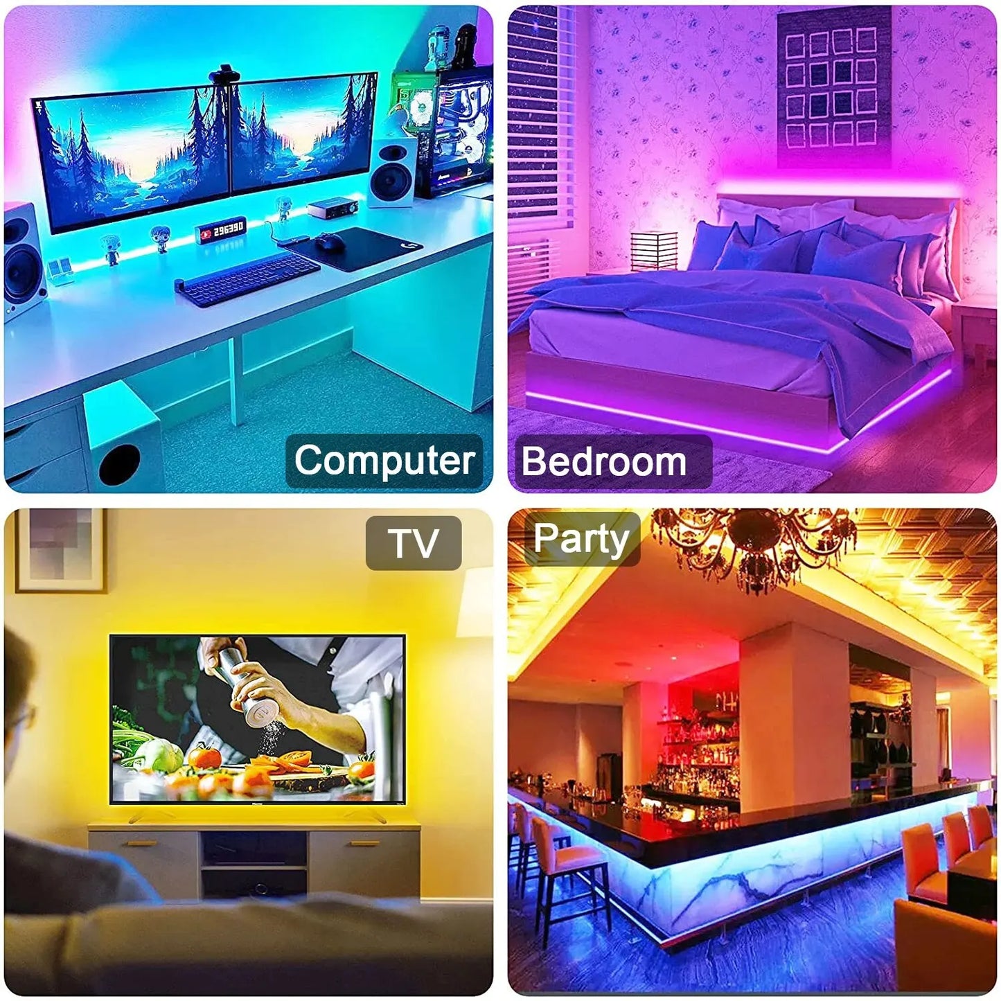 RGB 5050 LED Strip, Bluetooth Control, for TV Decoration
