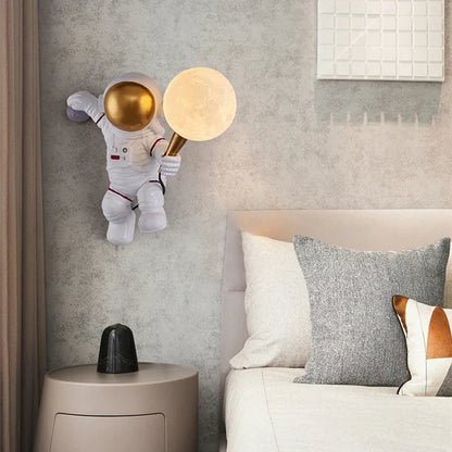 Nordic LED Astronaut Moon Lamp, Children's Room Decoration