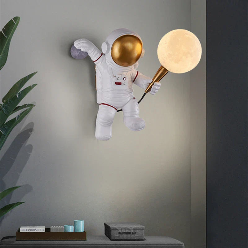 Nordic LED Astronaut Moon Lamp, Children's Room Decoration