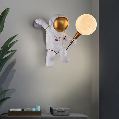 Nordic LED Astronaut Moon Lamp, Children's Room Decoration