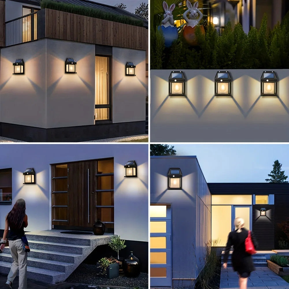 Outdoor Solar LED Lamp with Motion Sensor, IP65, for Garden and Garage