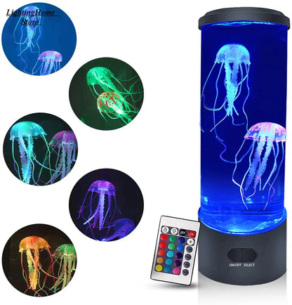 LED color-changing jellyfish lamp with remote control