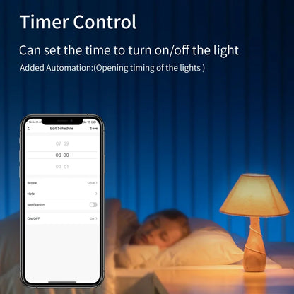 Tuya WiFi LED Smart Light Bulb, RGB, Voice Control via Alexa and Google Assistant