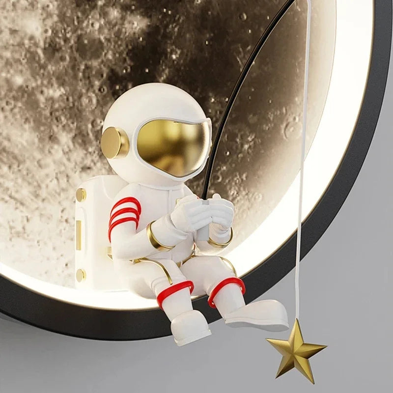 LED astronaut lamp, moon lamp, children's room decoration