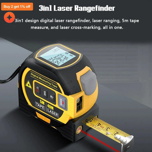 5m Laser Measurer, Digital Steel Tape Measure