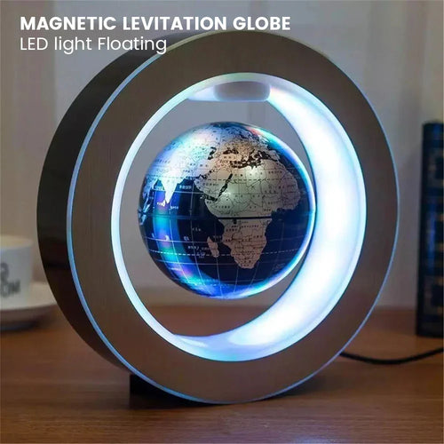 World map, magnetic globe, glowing, rotating, birthday present