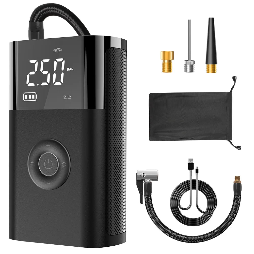 CARSUN Portable Electric Pump, LED, for Tires and Balls