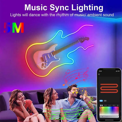 RGBIC Neon LED Strip, Waterproof, Wall Decoration