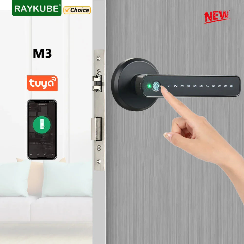 RAYKUBE M3 digital lock, fingerprint, remote unlocking via app