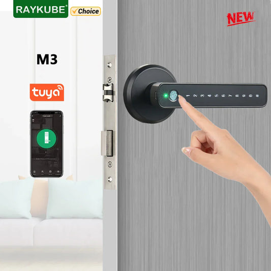 RAYKUBE M3 digital lock, fingerprint, remote unlocking via app