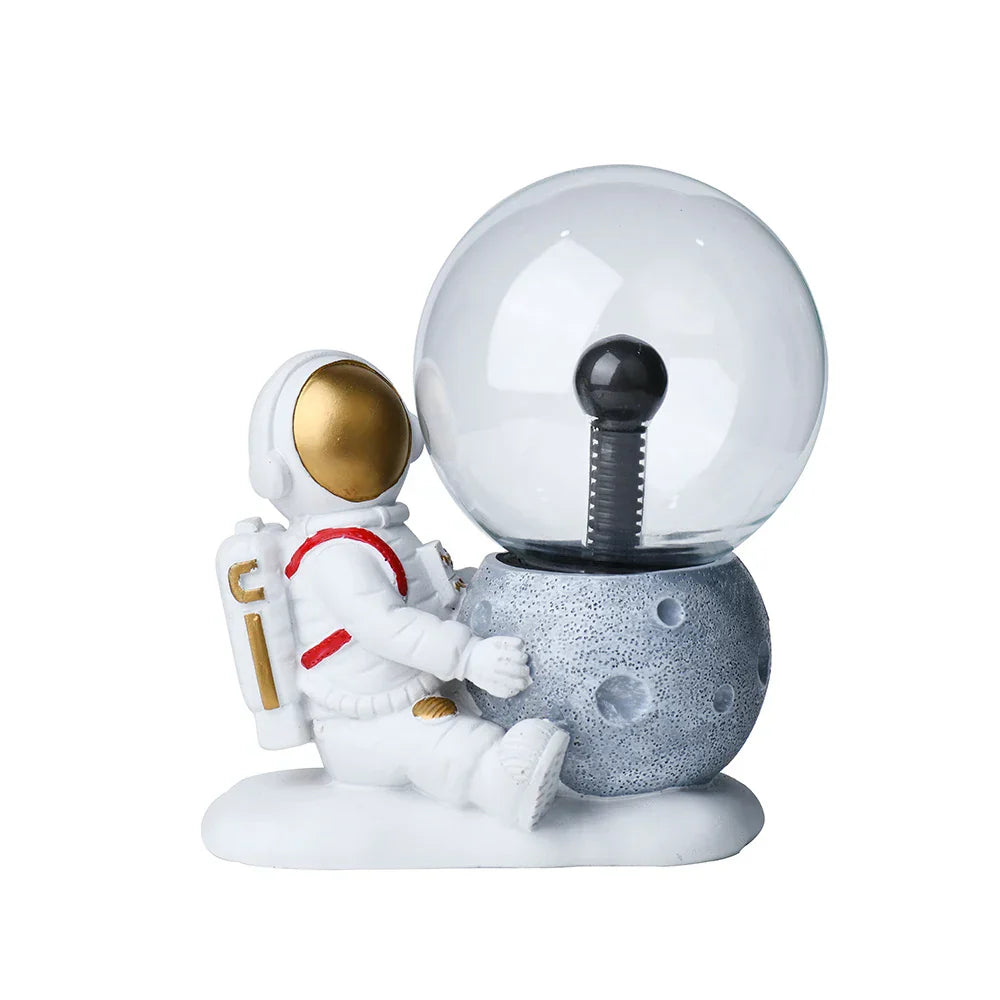 Plasma lamp with an astronaut, 4-inch glass sphere, decorative science gadget