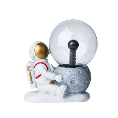 Plasma lamp with an astronaut, 4-inch glass sphere, decorative science gadget