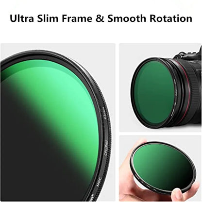 CPL 37-82mm polarizing filter, ultra slim frame