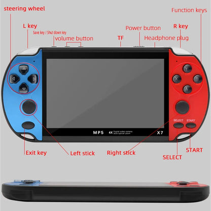GAMINJA X7 game console, 4.3 inches, 10000 built-in games