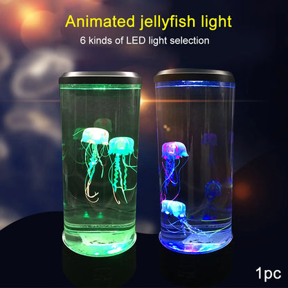 LED color-changing jellyfish lamp with remote control