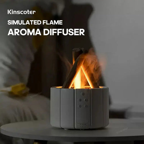 LED flame effect aroma diffuser