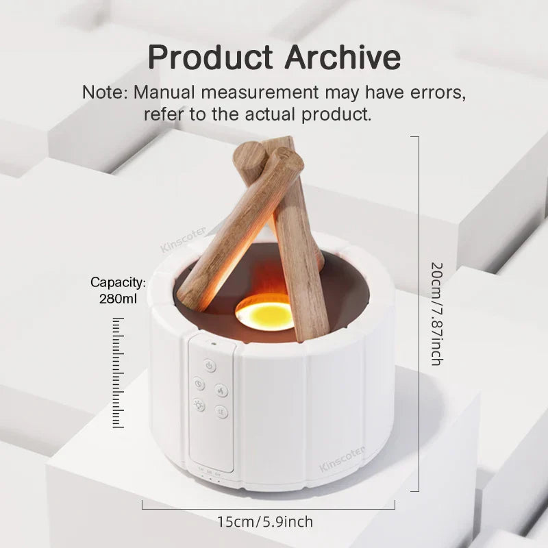 LED flame effect aroma diffuser