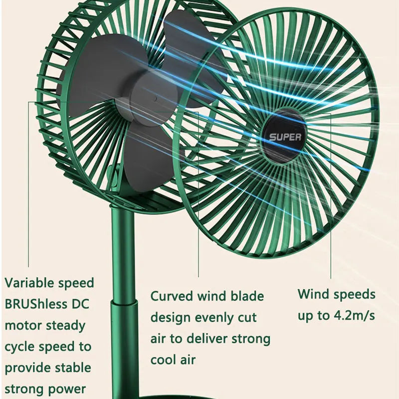 Foldable mini USB fan quiet portable