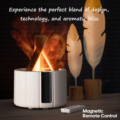 LED flame effect aroma diffuser