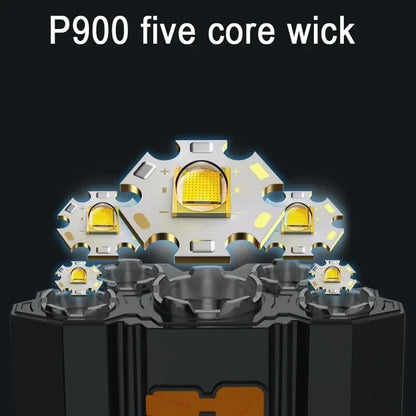LED Headlamp, 5 Diodes, Rechargeable, Strong Light