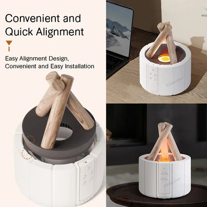 LED flame effect aroma diffuser