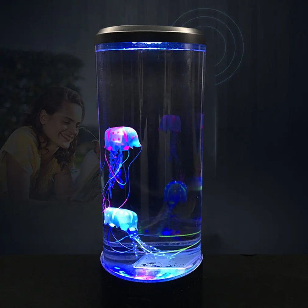 LED color-changing jellyfish lamp with remote control
