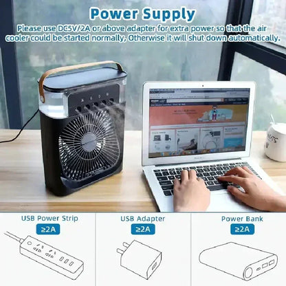 3-in-1 USB Portable Air Conditioner with Humidifier