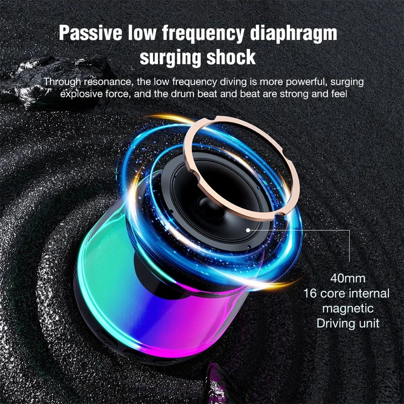 Magnetic RGB Bluetooth Speaker, Portable with Phone Holder