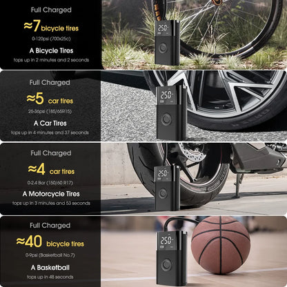 CARSUN Portable Electric Pump, LED, for Tires and Balls