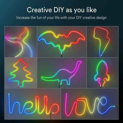 RGBIC Neon LED Strip, Waterproof, Wall Decoration