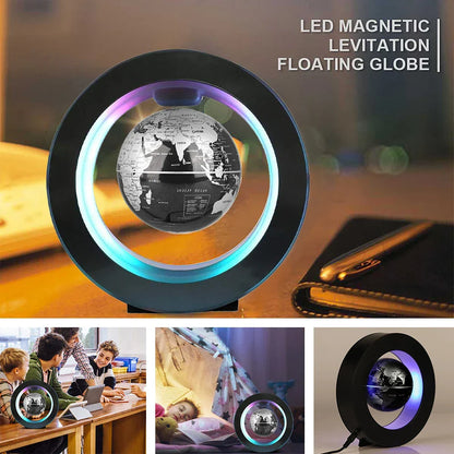 World map, magnetic globe, glowing, rotating, birthday present