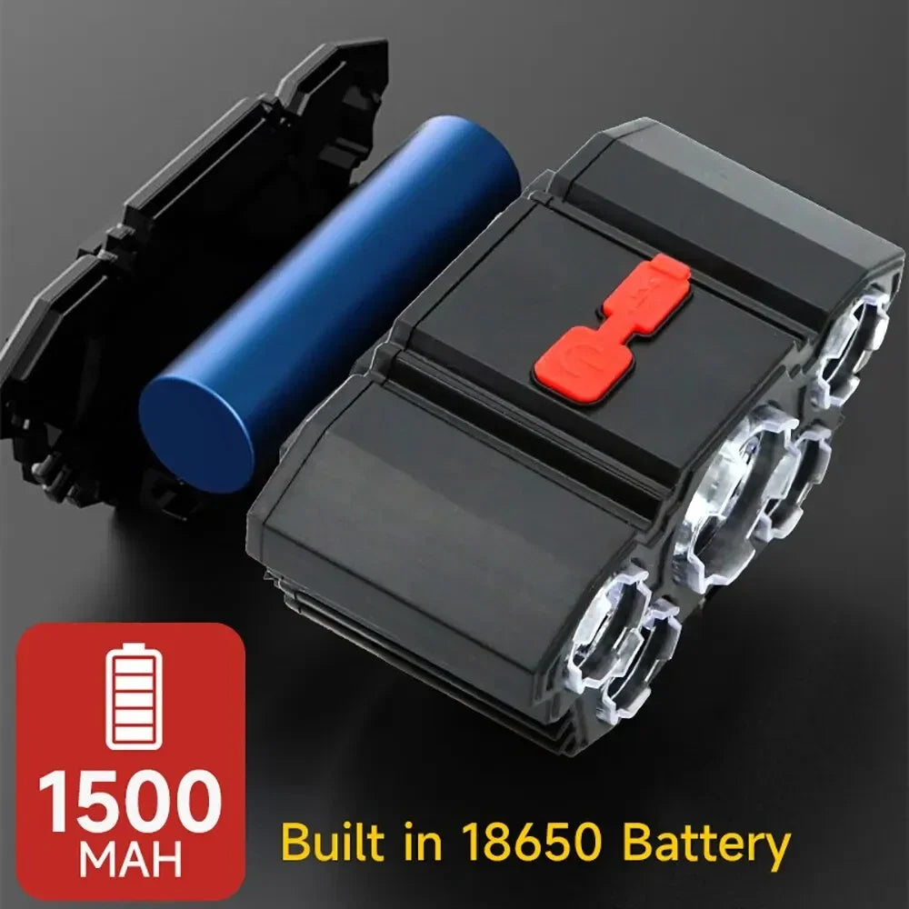 LED Headlamp, 5 Diodes, Rechargeable, Strong Light