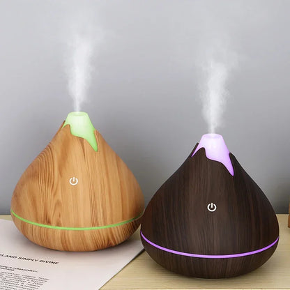 350ML Diffuser, Wood-Look, 7 LED Colors