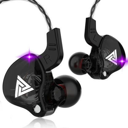 Headphones QKZ AK6, 6 drivers, with microphone, stereo, HIFI