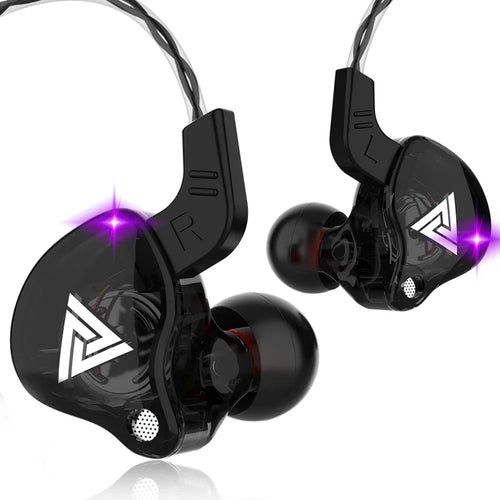 Headphones QKZ AK6, 6 drivers, with microphone, stereo, HIFI