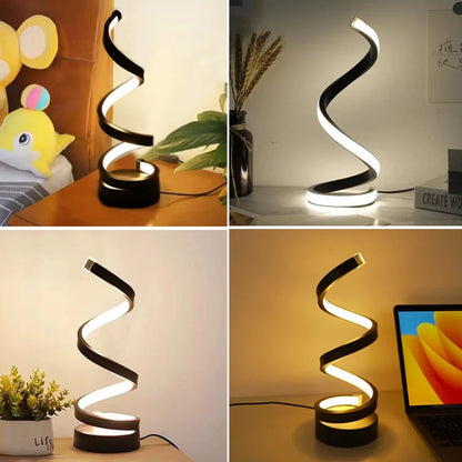 LED night light, spiral, dimmable, bedroom decoration