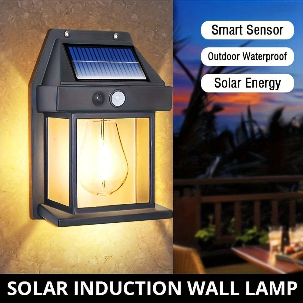 Outdoor Solar LED Lamp with Motion Sensor, IP65, for Garden and Garage
