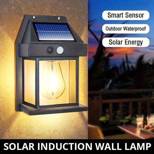 Outdoor Solar LED Lamp with Motion Sensor, IP65, for Garden and Garage