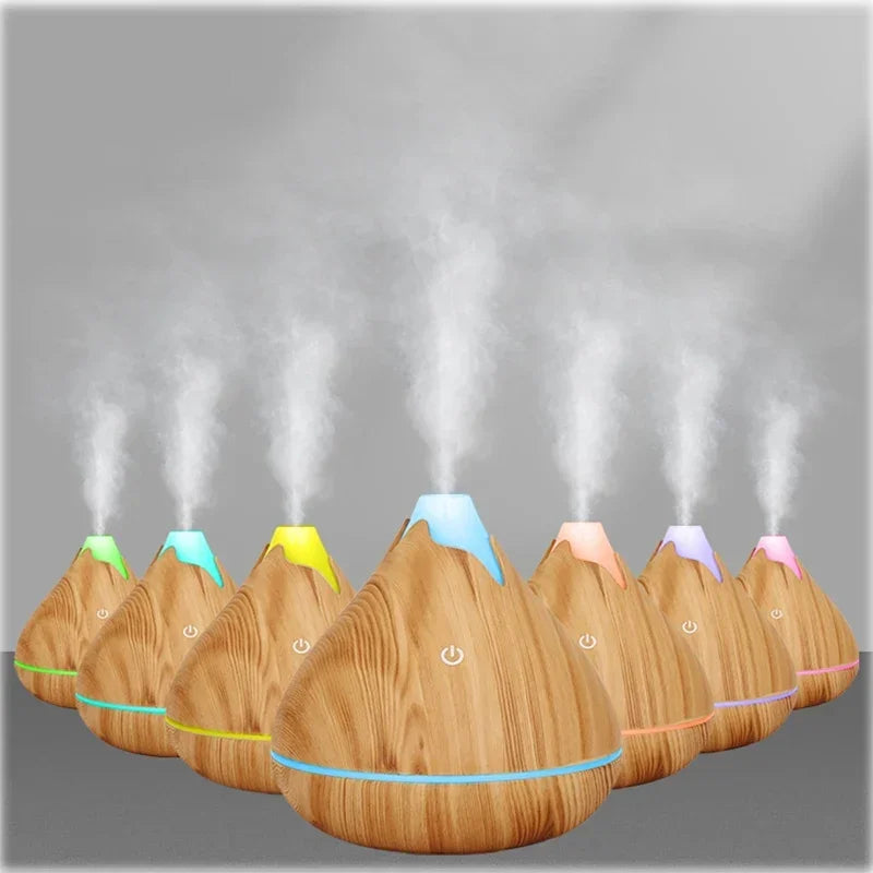 350ML Diffuser, Wood-Look, 7 LED Colors