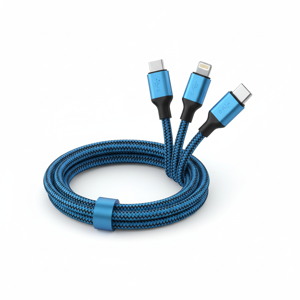 3-in-1 Charging Cable USB-C/Lightning/Micro USB