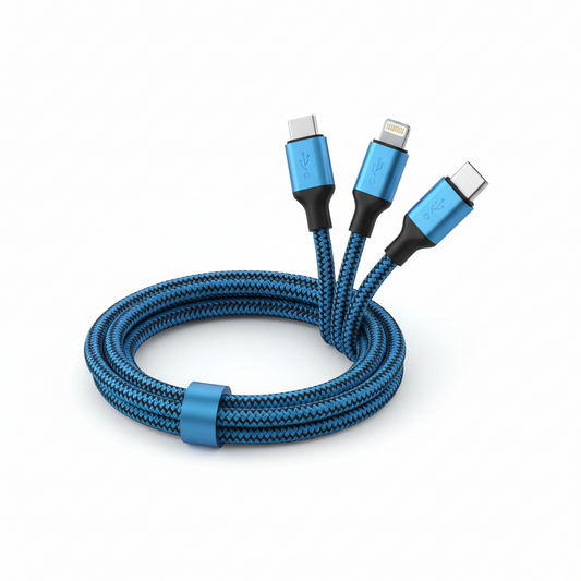 3-in-1 Charging Cable USB-C/Lightning/Micro USB