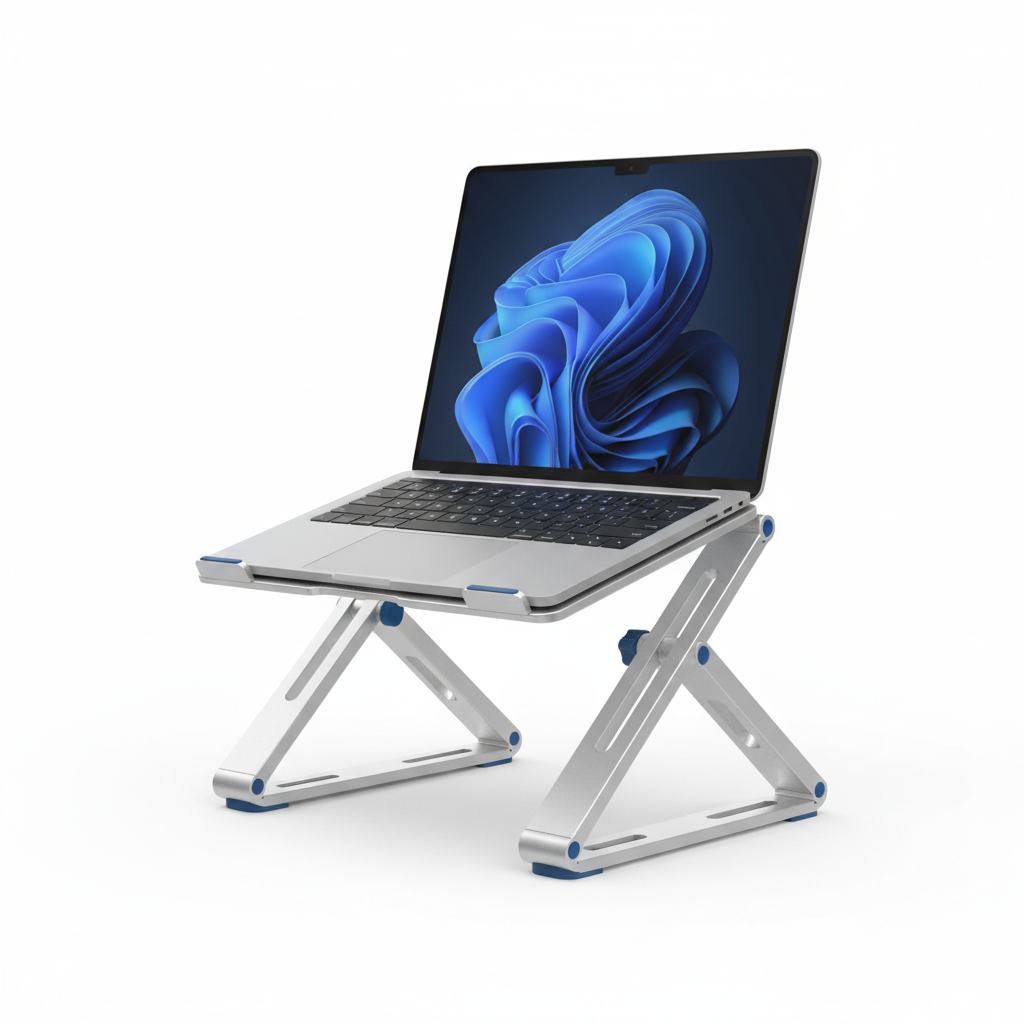 Aluminum laptop stand