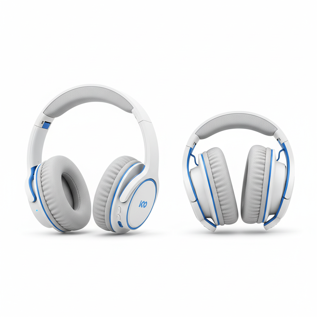 Foldable wireless over-ear headphones